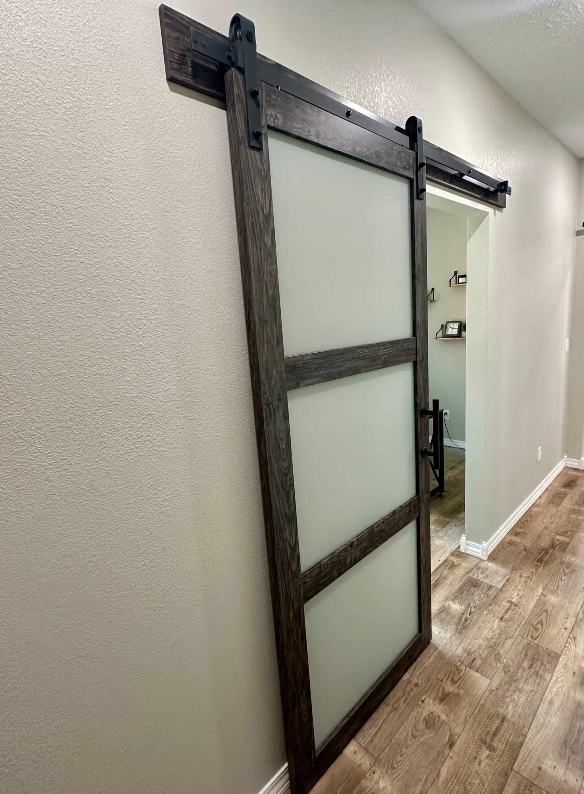Sliding hallway office door